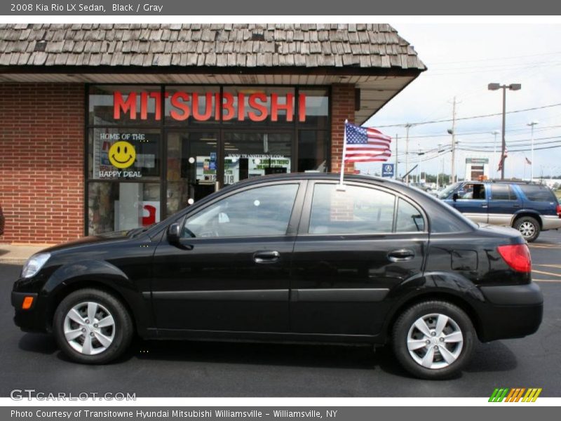 Black / Gray 2008 Kia Rio LX Sedan
