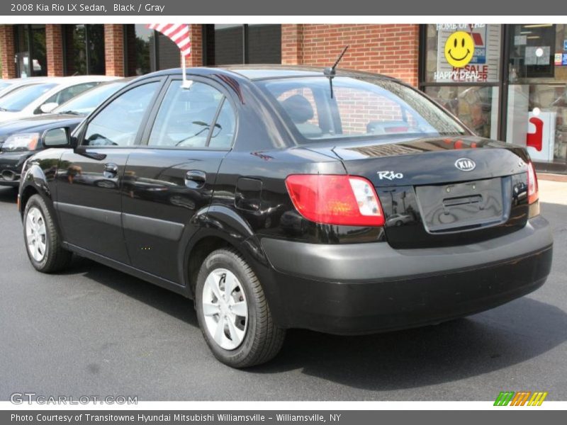 Black / Gray 2008 Kia Rio LX Sedan