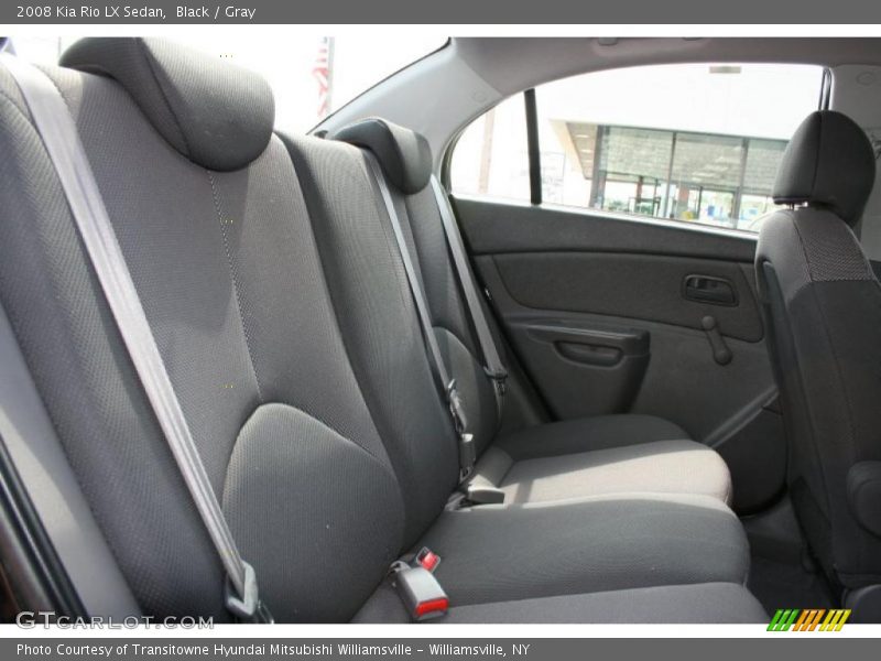 Black / Gray 2008 Kia Rio LX Sedan