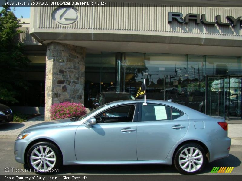 Breakwater Blue Metallic / Black 2009 Lexus IS 250 AWD