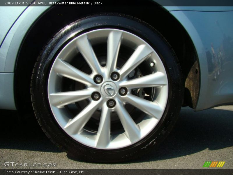 Breakwater Blue Metallic / Black 2009 Lexus IS 250 AWD