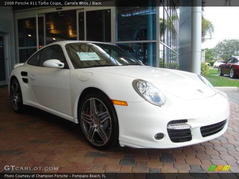 Carrara White / Black 2008 Porsche 911 Turbo Coupe