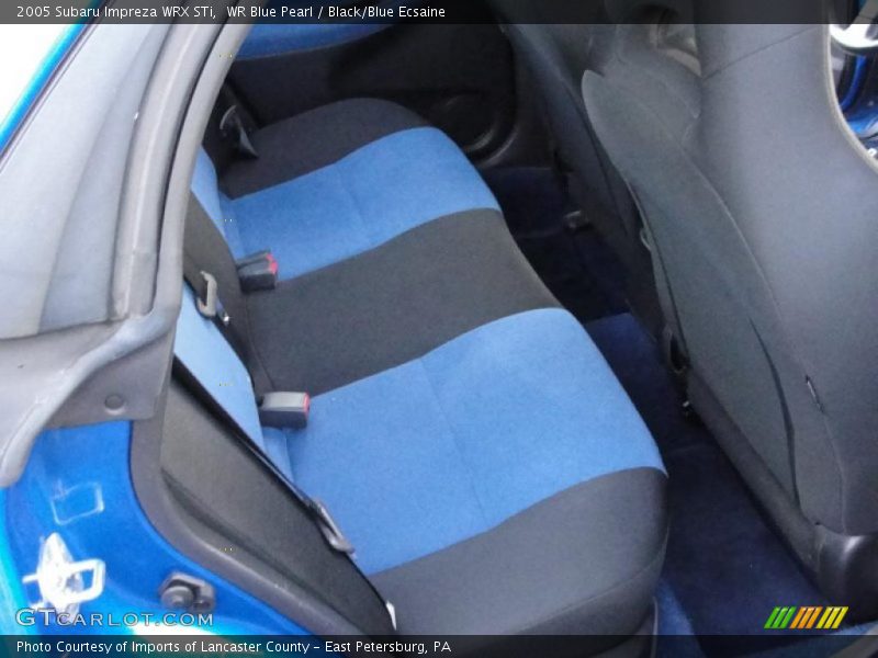 WR Blue Pearl / Black/Blue Ecsaine 2005 Subaru Impreza WRX STi