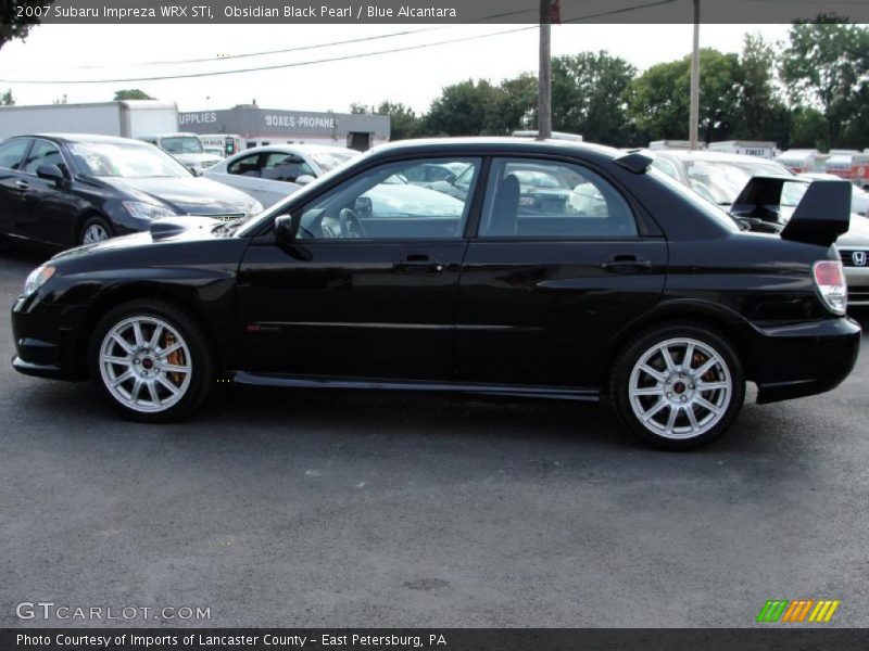Obsidian Black Pearl / Blue Alcantara 2007 Subaru Impreza WRX STi