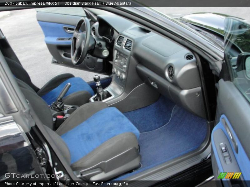 Obsidian Black Pearl / Blue Alcantara 2007 Subaru Impreza WRX STi