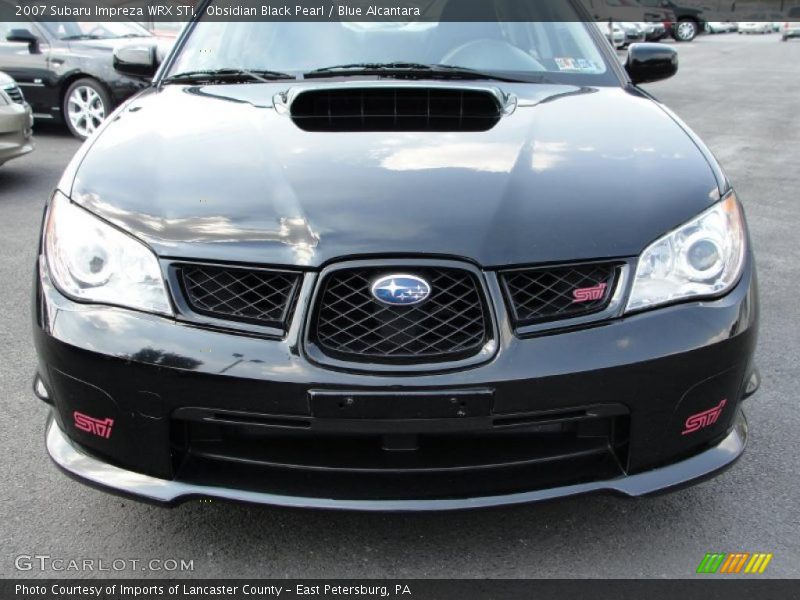 Obsidian Black Pearl / Blue Alcantara 2007 Subaru Impreza WRX STi
