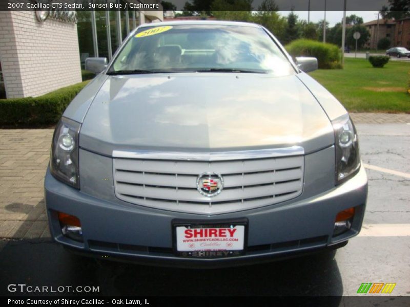 Sunset Blue / Cashmere 2007 Cadillac CTS Sedan