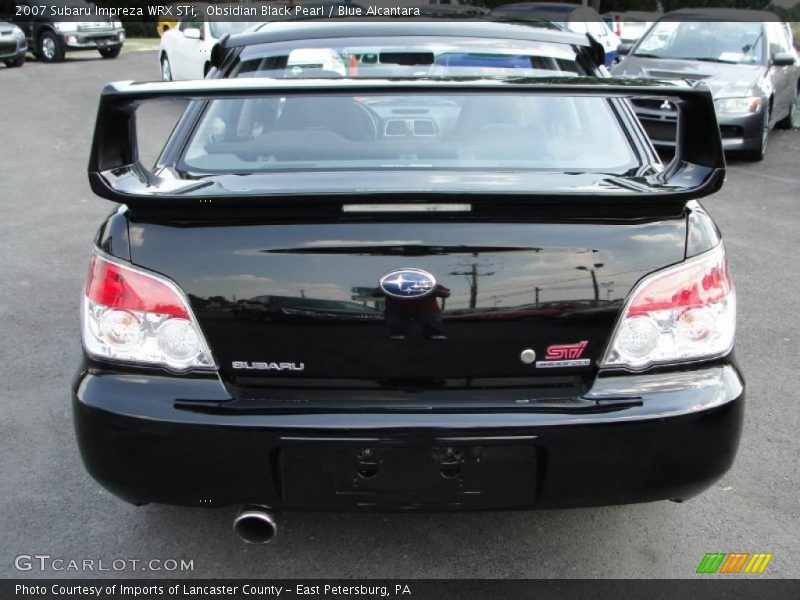 Obsidian Black Pearl / Blue Alcantara 2007 Subaru Impreza WRX STi
