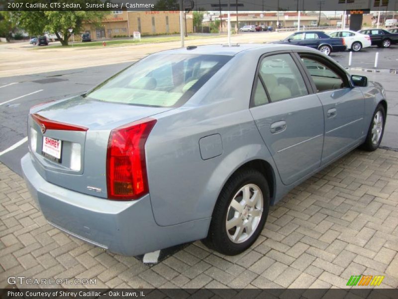 Sunset Blue / Cashmere 2007 Cadillac CTS Sedan