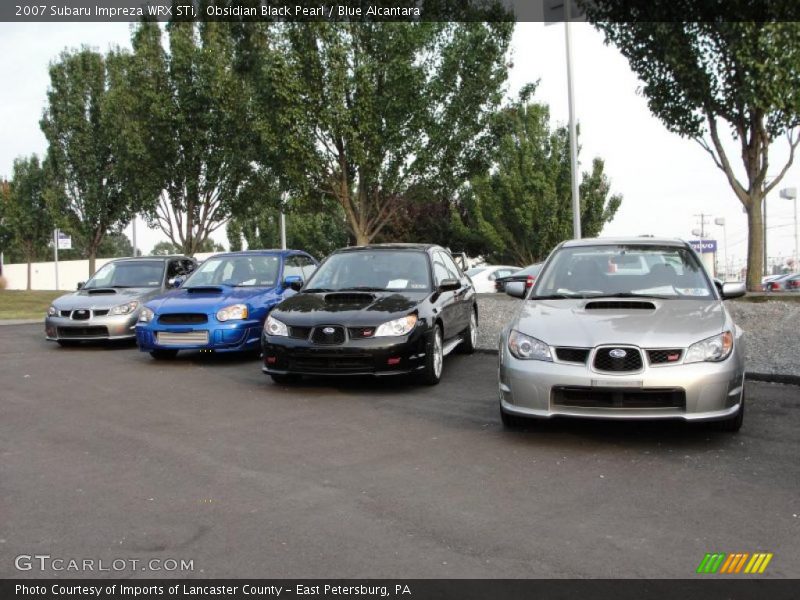 Obsidian Black Pearl / Blue Alcantara 2007 Subaru Impreza WRX STi