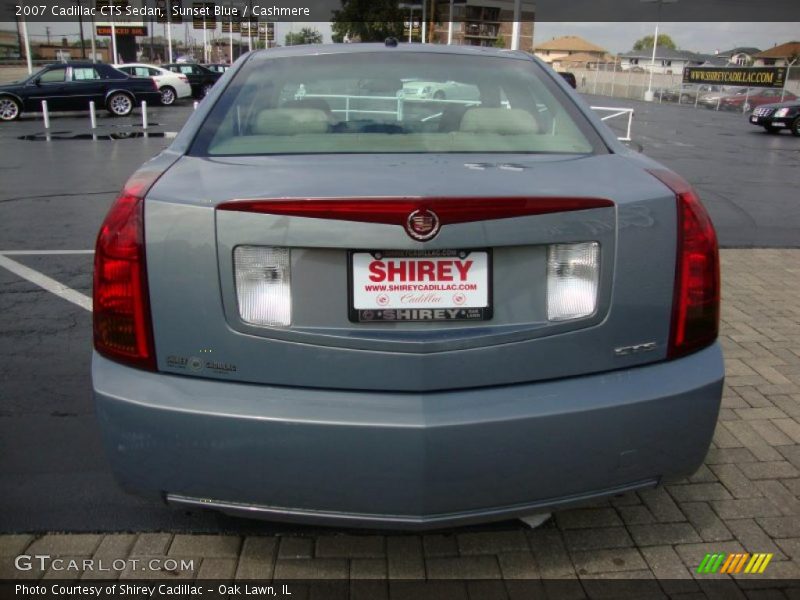 Sunset Blue / Cashmere 2007 Cadillac CTS Sedan