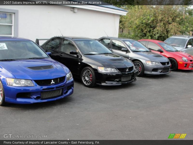 Obsidian Black Pearl / Blue Alcantara 2007 Subaru Impreza WRX STi