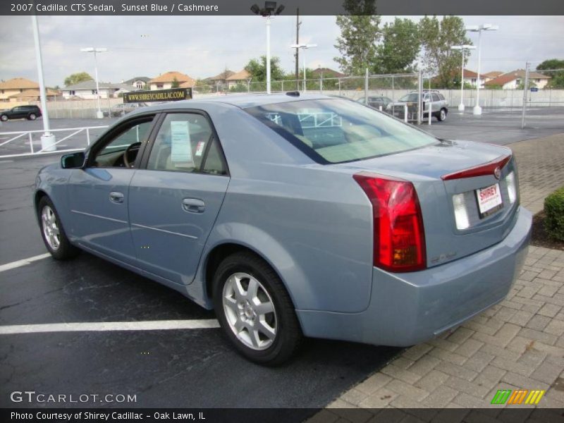 Sunset Blue / Cashmere 2007 Cadillac CTS Sedan