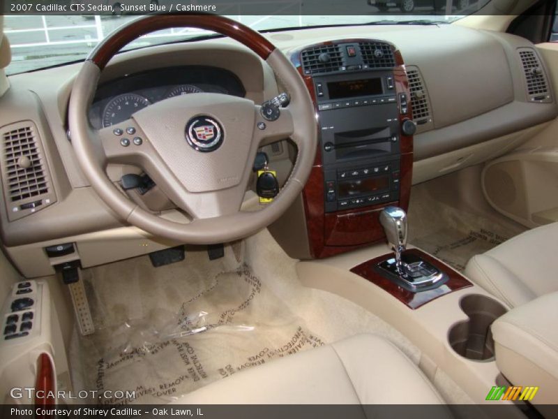 Sunset Blue / Cashmere 2007 Cadillac CTS Sedan