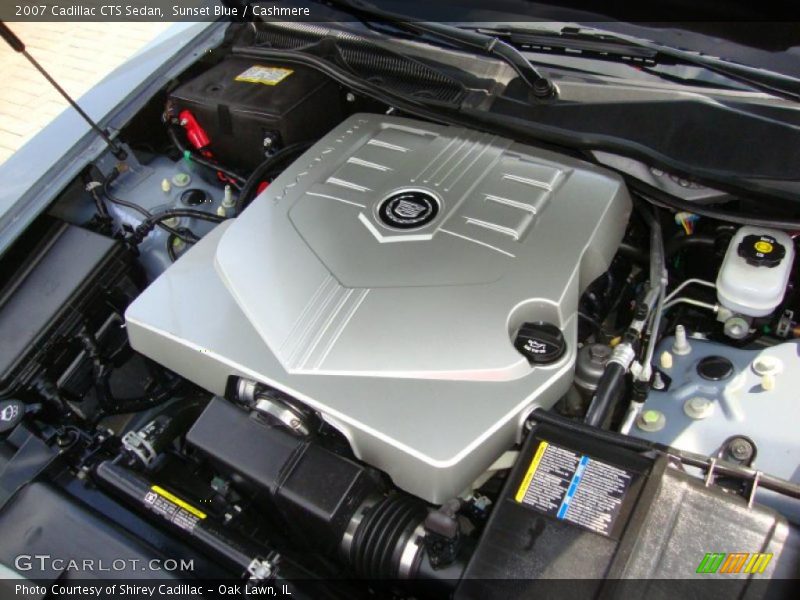 Sunset Blue / Cashmere 2007 Cadillac CTS Sedan