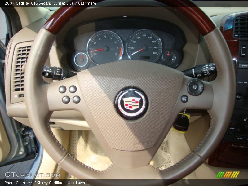 Sunset Blue / Cashmere 2007 Cadillac CTS Sedan