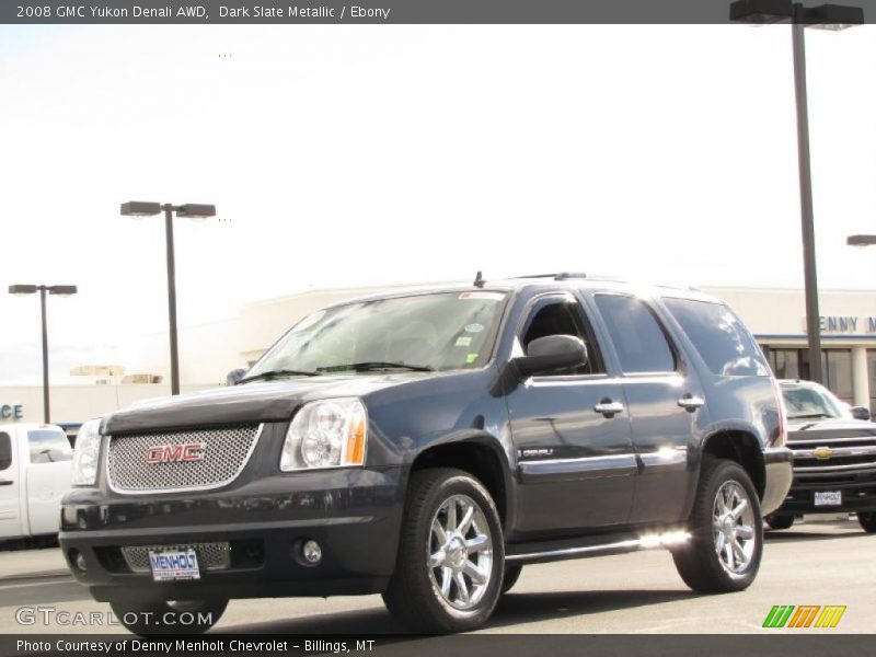 Dark Slate Metallic / Ebony 2008 GMC Yukon Denali AWD
