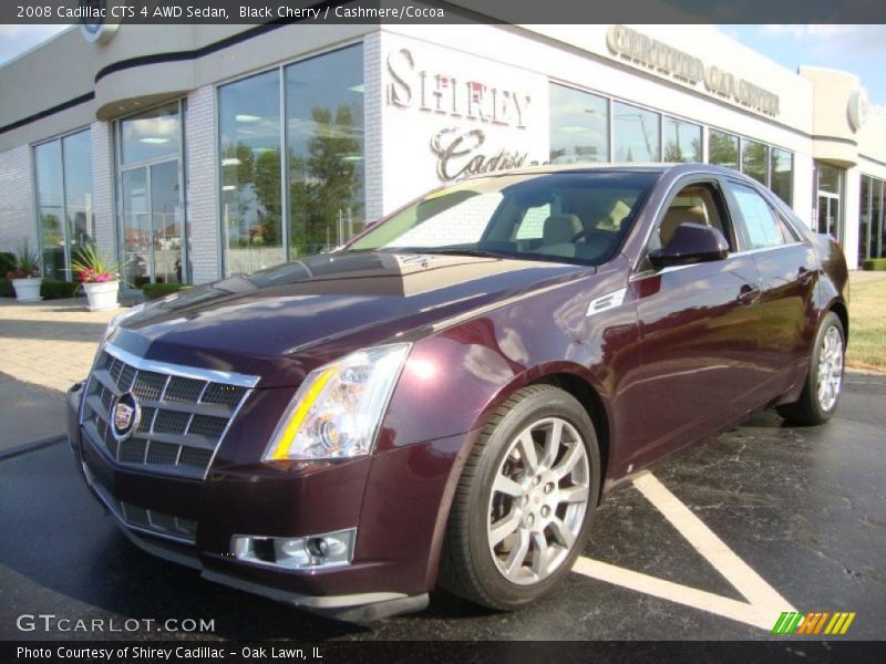 Black Cherry / Cashmere/Cocoa 2008 Cadillac CTS 4 AWD Sedan
