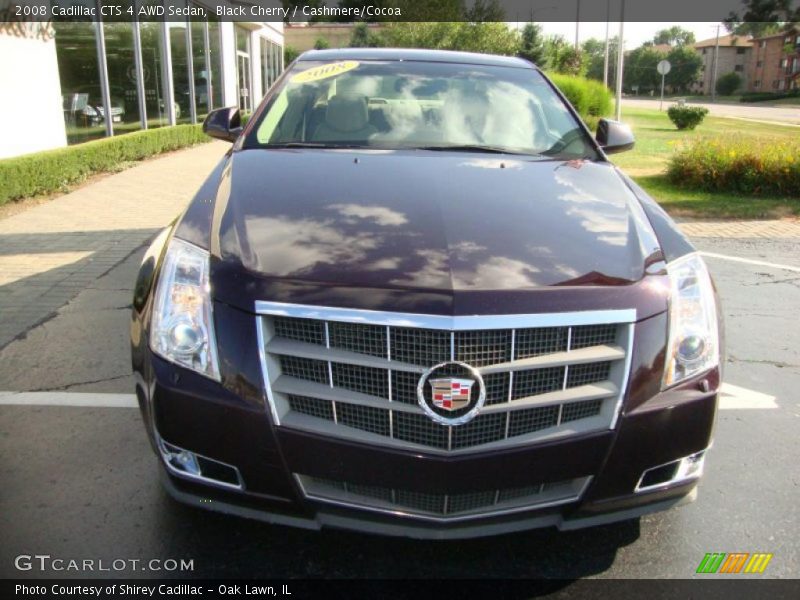 Black Cherry / Cashmere/Cocoa 2008 Cadillac CTS 4 AWD Sedan