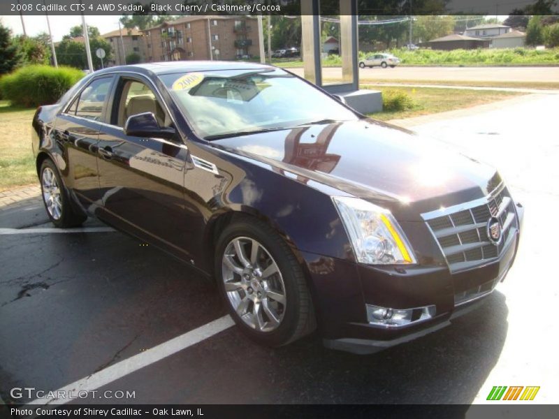 Black Cherry / Cashmere/Cocoa 2008 Cadillac CTS 4 AWD Sedan