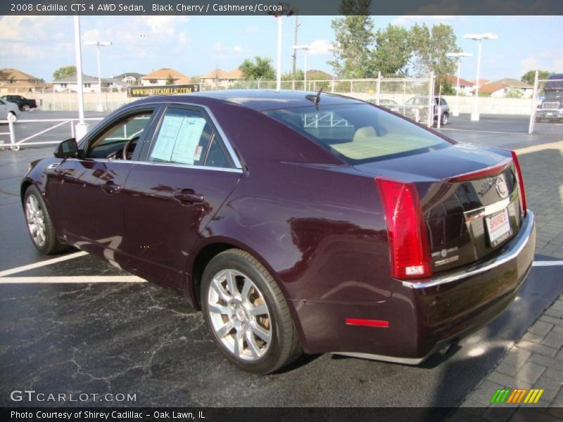 Black Cherry / Cashmere/Cocoa 2008 Cadillac CTS 4 AWD Sedan