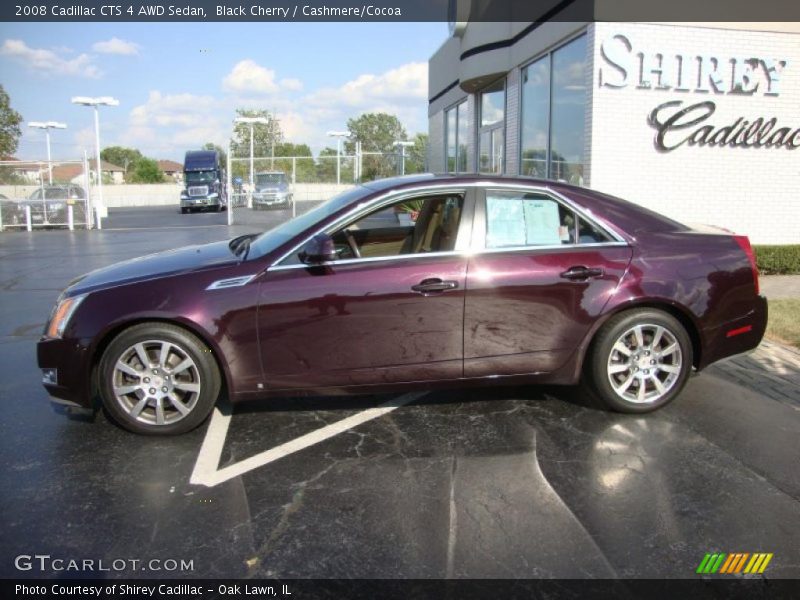 Black Cherry / Cashmere/Cocoa 2008 Cadillac CTS 4 AWD Sedan
