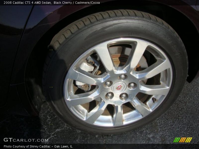 Black Cherry / Cashmere/Cocoa 2008 Cadillac CTS 4 AWD Sedan