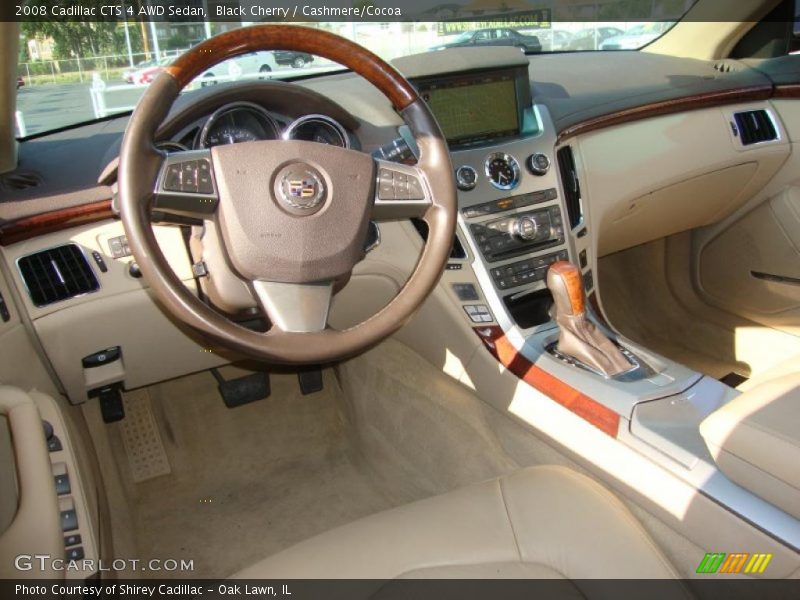 Black Cherry / Cashmere/Cocoa 2008 Cadillac CTS 4 AWD Sedan