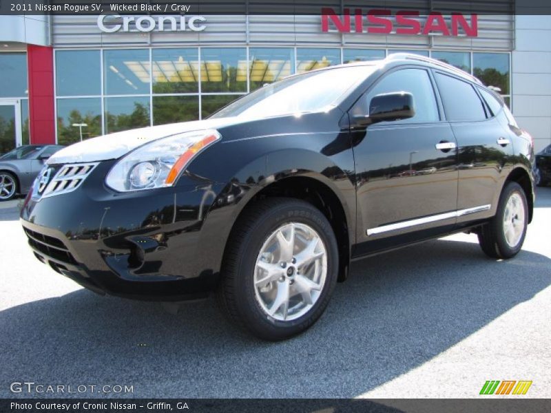 Wicked Black / Gray 2011 Nissan Rogue SV