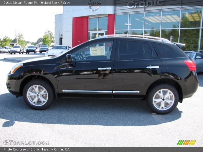 Wicked Black / Gray 2011 Nissan Rogue SV