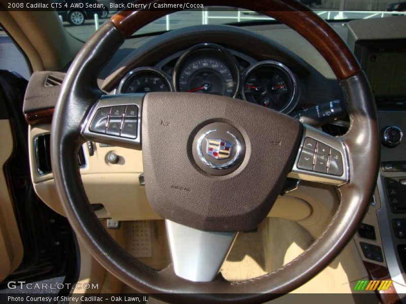 Black Cherry / Cashmere/Cocoa 2008 Cadillac CTS 4 AWD Sedan