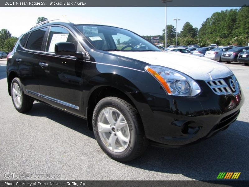 Wicked Black / Gray 2011 Nissan Rogue SV