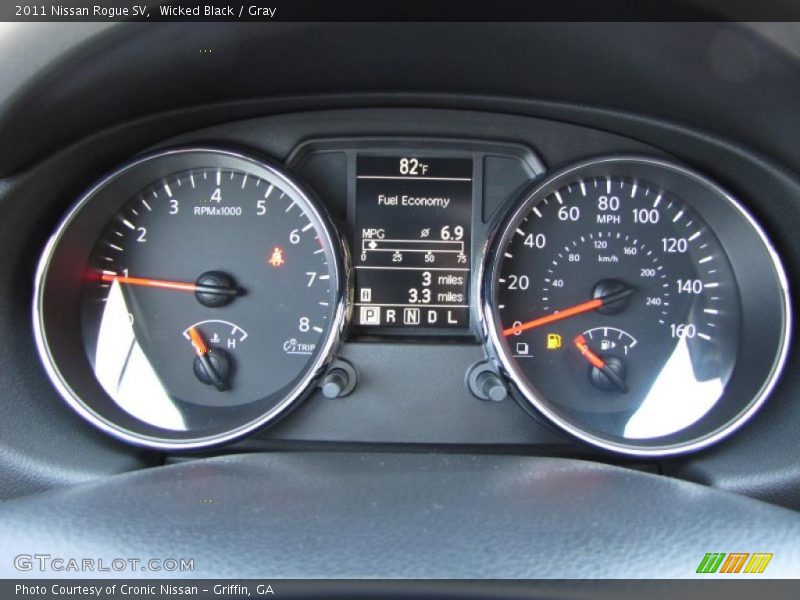 Wicked Black / Gray 2011 Nissan Rogue SV