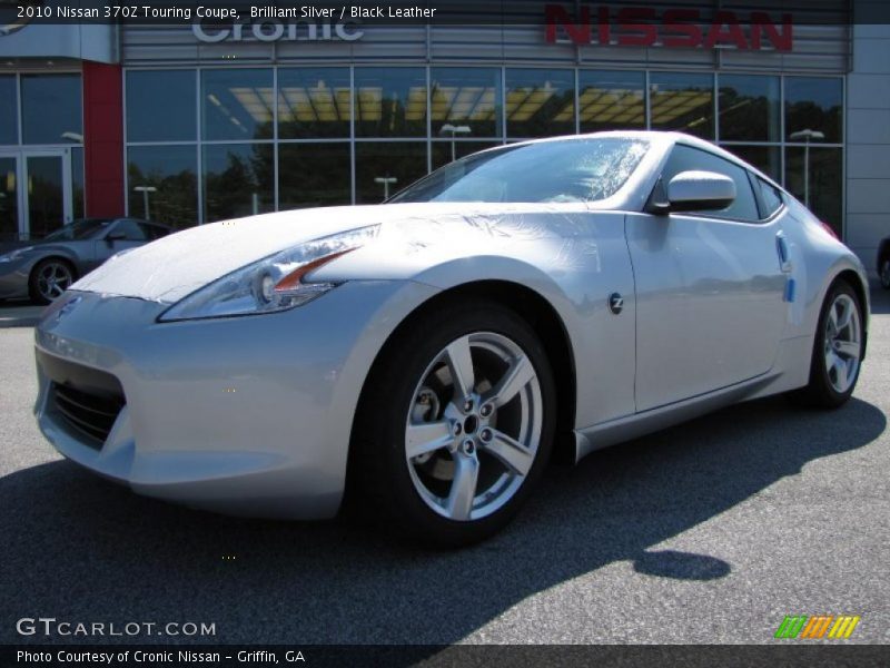 Brilliant Silver / Black Leather 2010 Nissan 370Z Touring Coupe