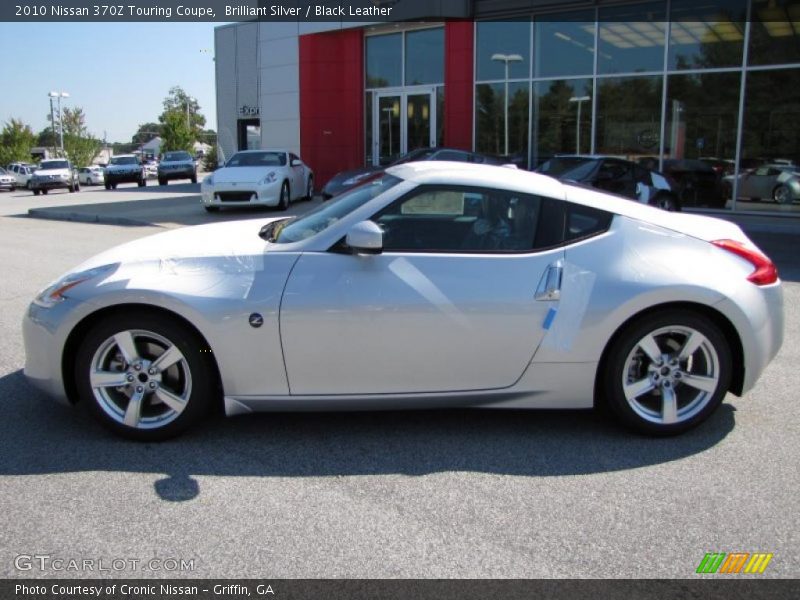 Brilliant Silver / Black Leather 2010 Nissan 370Z Touring Coupe