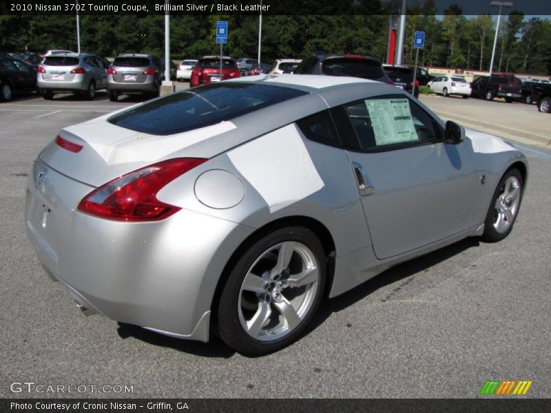 Brilliant Silver / Black Leather 2010 Nissan 370Z Touring Coupe