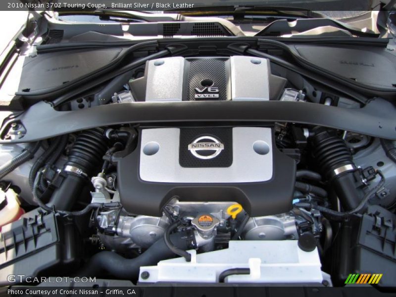 Brilliant Silver / Black Leather 2010 Nissan 370Z Touring Coupe