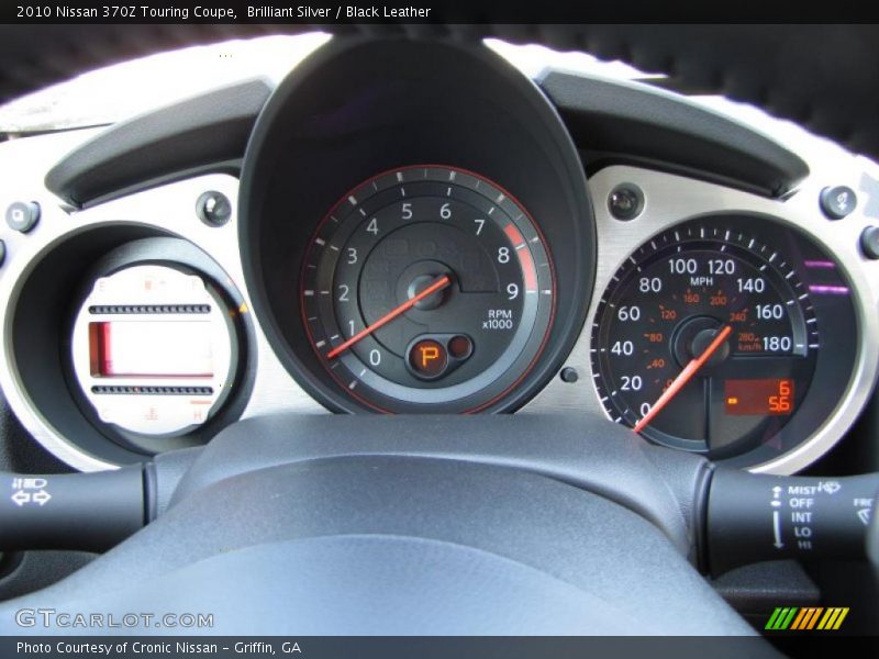 Brilliant Silver / Black Leather 2010 Nissan 370Z Touring Coupe