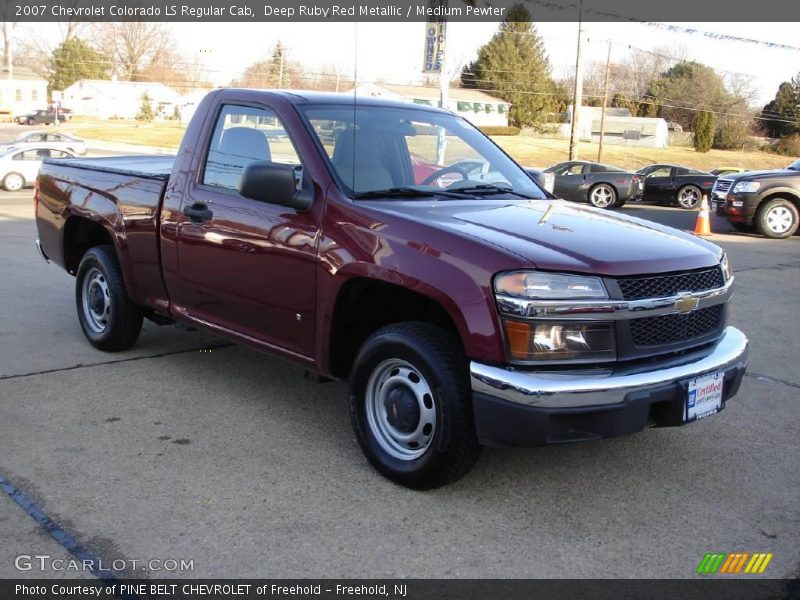 Deep Ruby Red Metallic / Medium Pewter 2007 Chevrolet Colorado LS Regular Cab