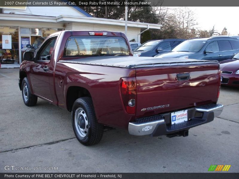 Deep Ruby Red Metallic / Medium Pewter 2007 Chevrolet Colorado LS Regular Cab
