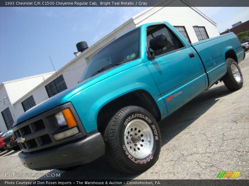 Bright Teal Metallic / Gray 1993 Chevrolet C/K C1500 Cheyenne Regular Cab