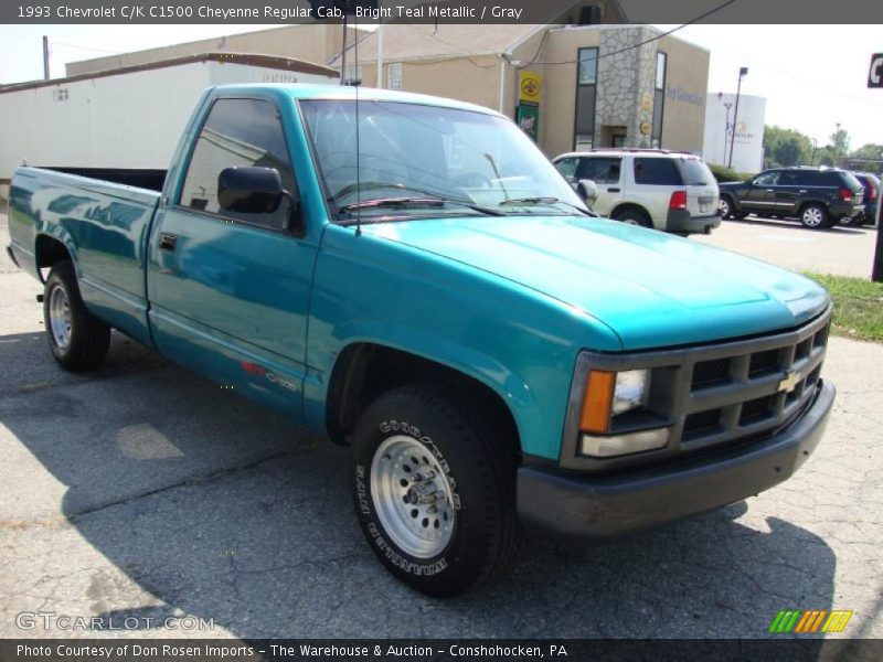 Bright Teal Metallic / Gray 1993 Chevrolet C/K C1500 Cheyenne Regular Cab