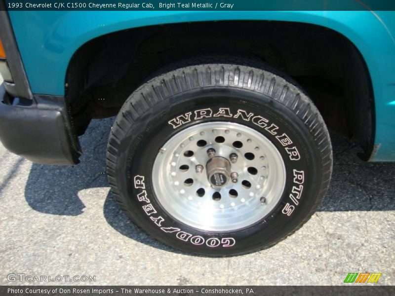 Bright Teal Metallic / Gray 1993 Chevrolet C/K C1500 Cheyenne Regular Cab