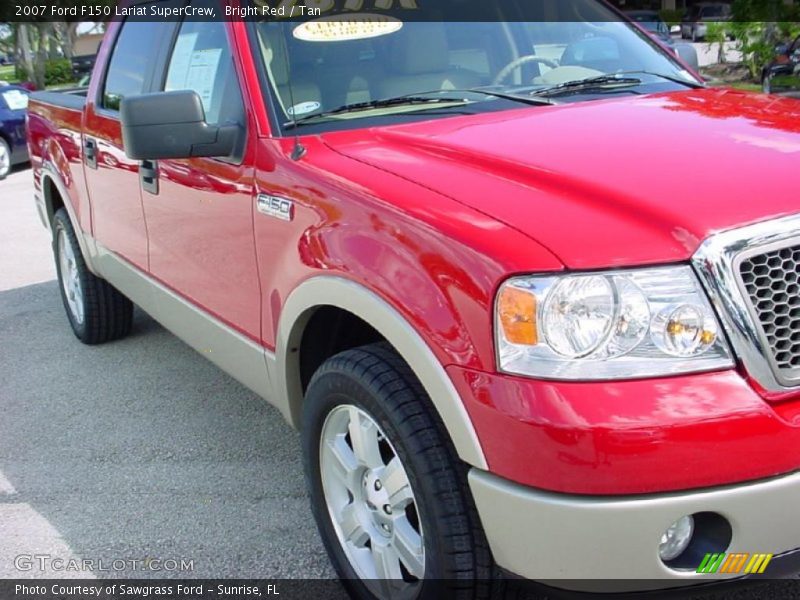 Bright Red / Tan 2007 Ford F150 Lariat SuperCrew