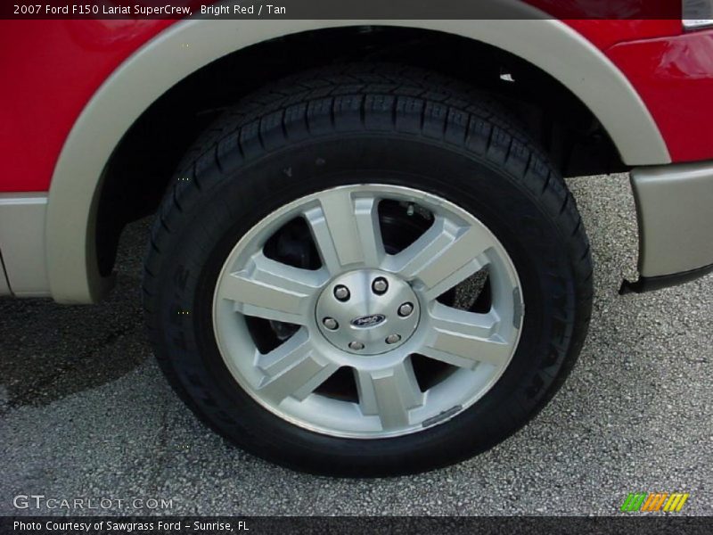 Bright Red / Tan 2007 Ford F150 Lariat SuperCrew