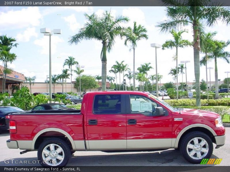 Bright Red / Tan 2007 Ford F150 Lariat SuperCrew