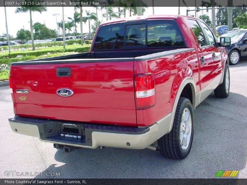 Bright Red / Tan 2007 Ford F150 Lariat SuperCrew