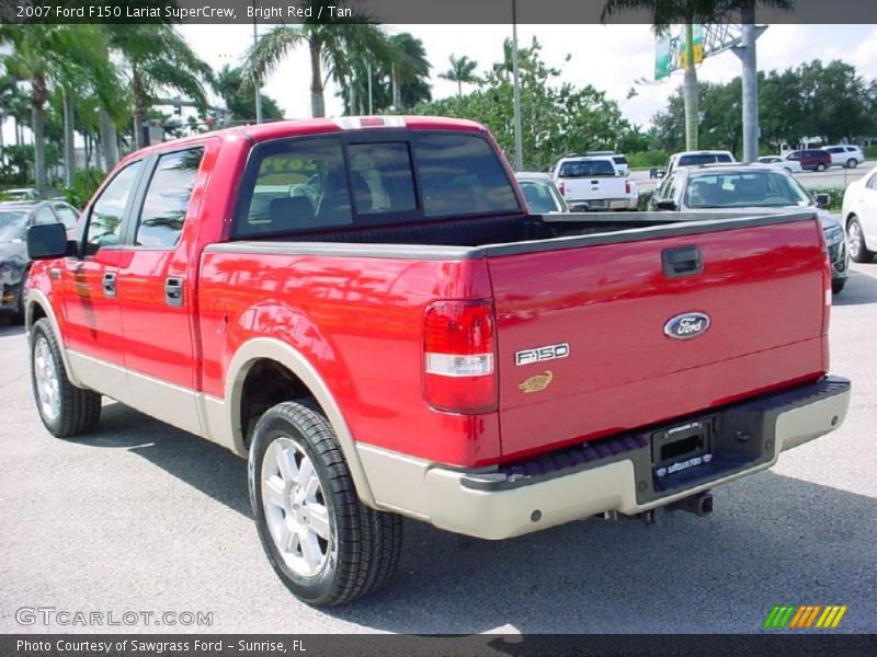 Bright Red / Tan 2007 Ford F150 Lariat SuperCrew