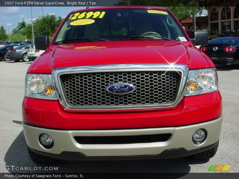 Bright Red / Tan 2007 Ford F150 Lariat SuperCrew