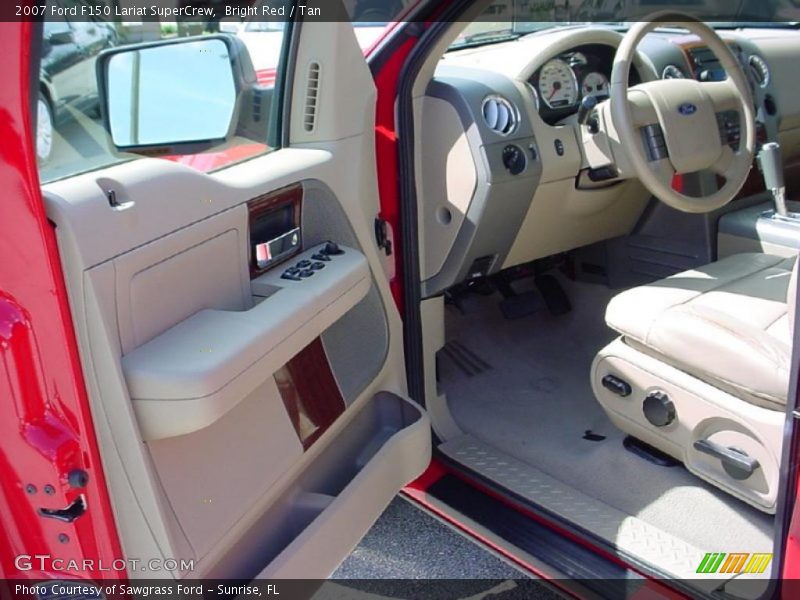 Bright Red / Tan 2007 Ford F150 Lariat SuperCrew